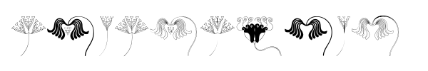 JugendStil Flowers font preview